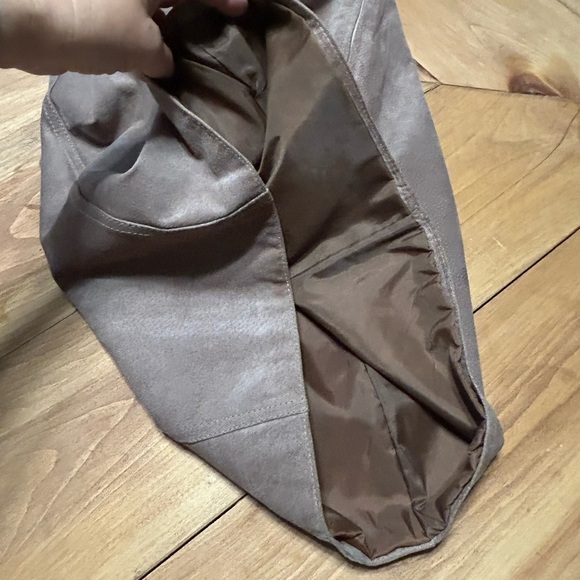 Vintage Brandon Thomas Tan A-line 100% leather with liner skirt - Picture 3 of 7